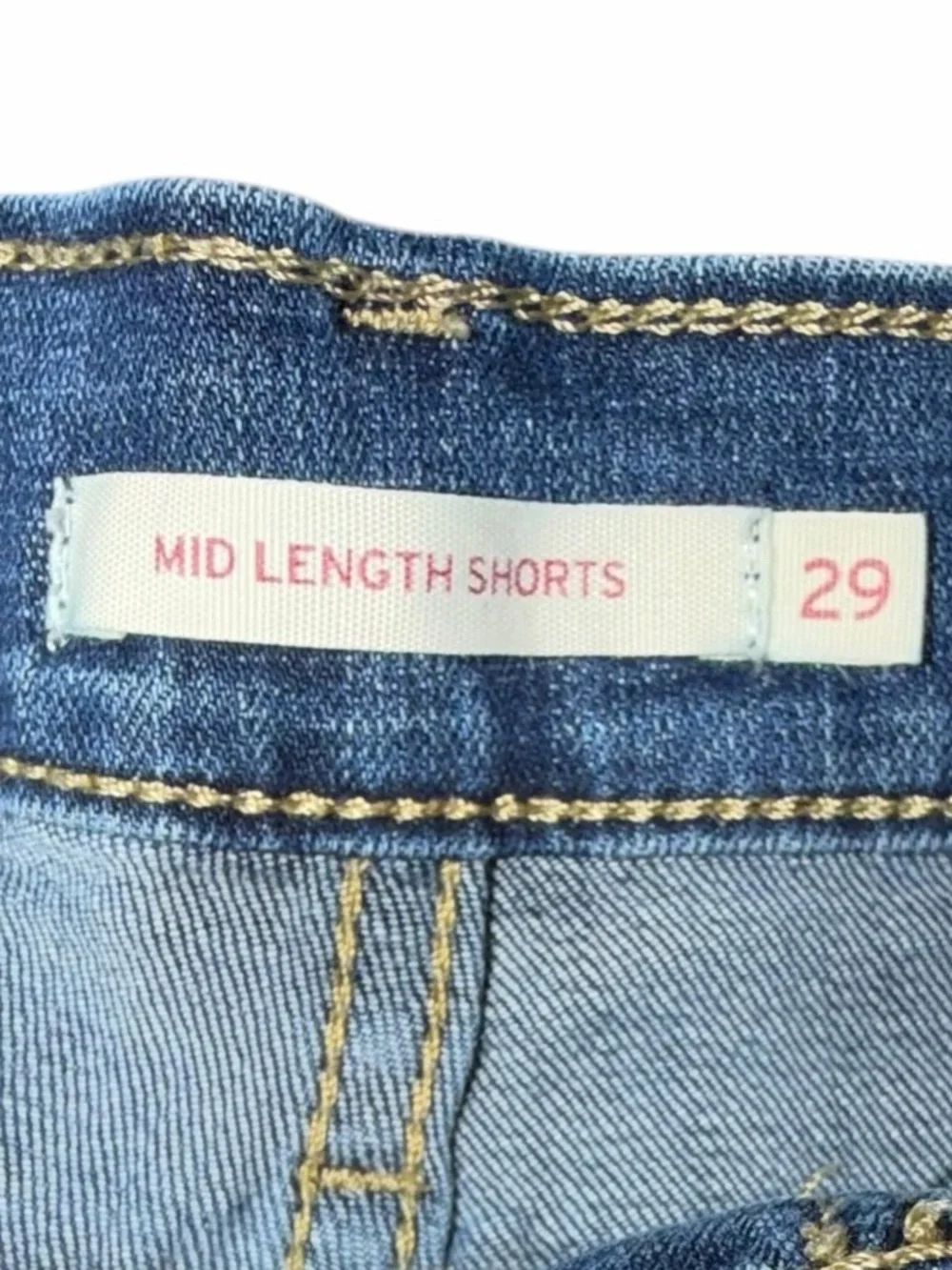 Levi’s Mid Length Denim Shorts Size 29 Dark Wash Cuffed Casual Summer
